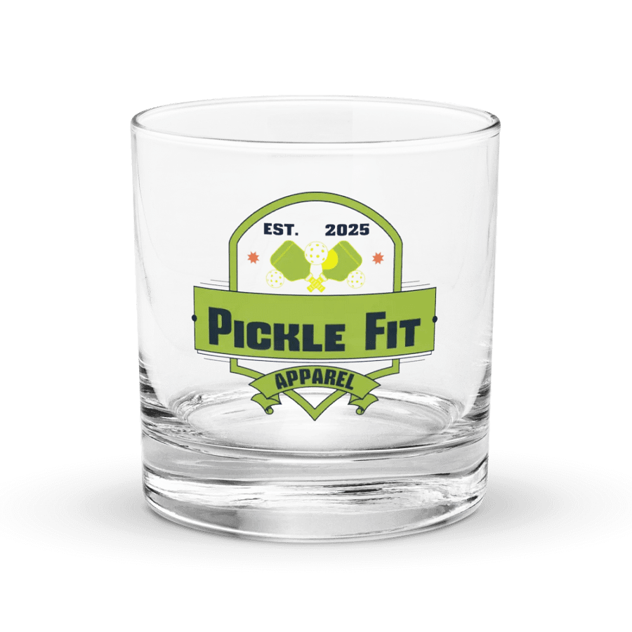 Pickle Fit Logo Rocks Glass product image (1)