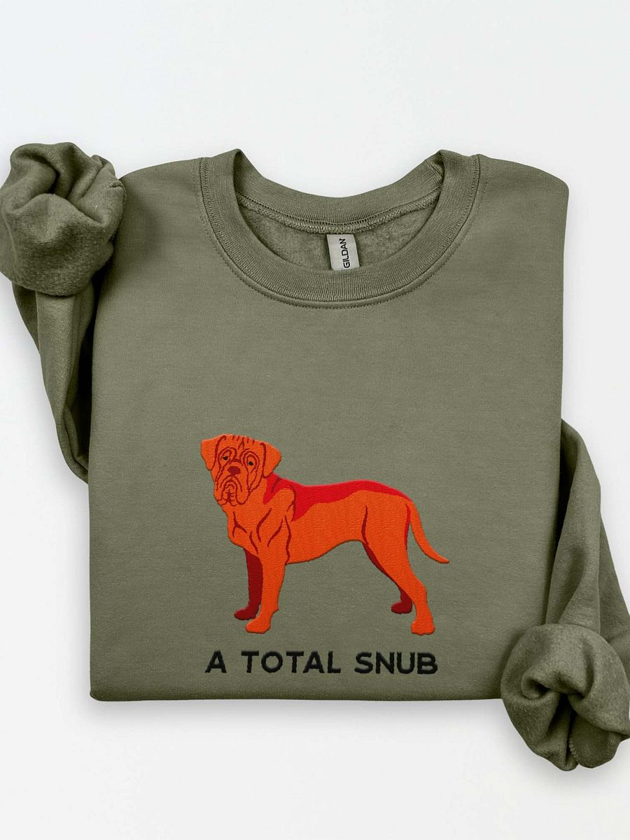 A Total Snub Sweatshirt (Embroidered) of a Dogue de Bordeaux(Red) product image (1)