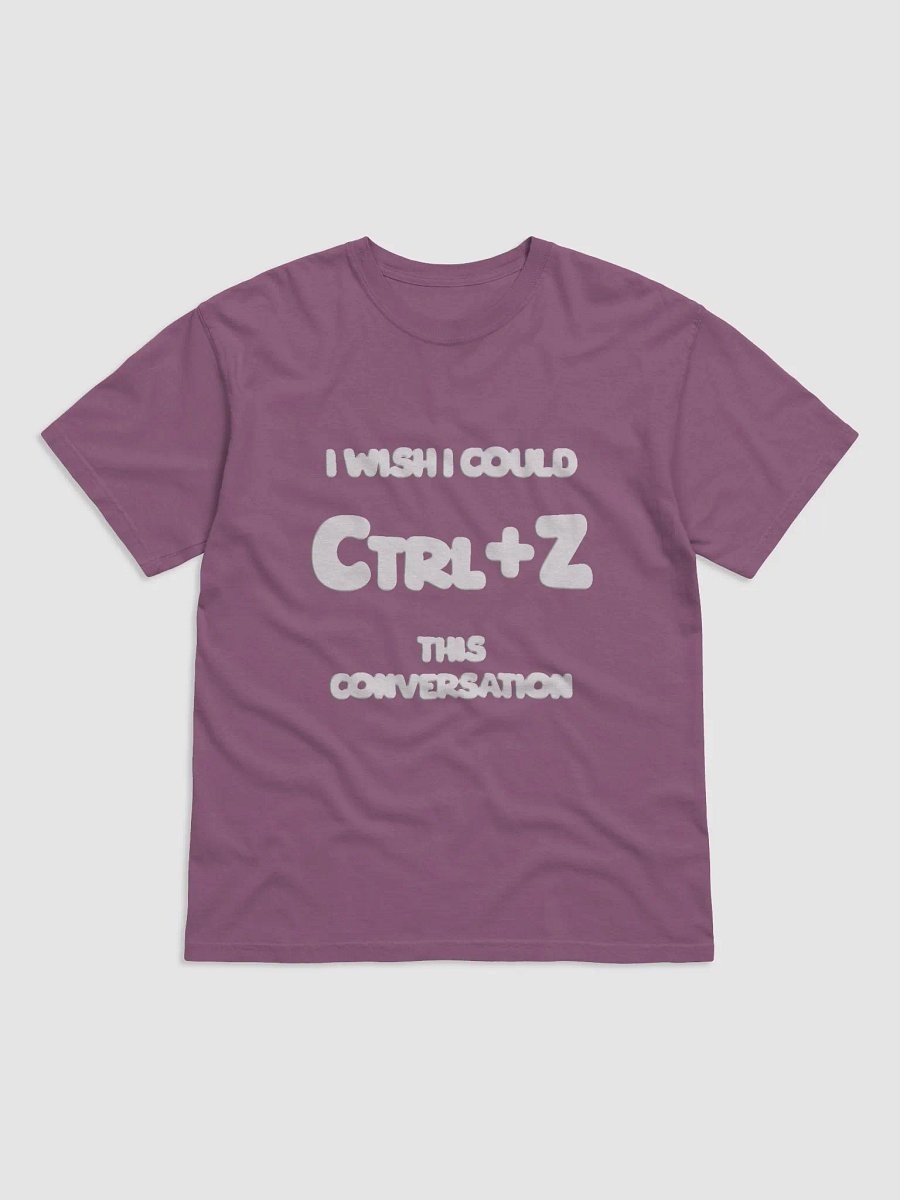 【Ctrl+Z】White Text Garment-Dyed Heavyweight T-Shirt product image (1)