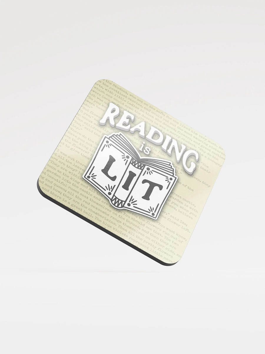 Reading Is Lit Beverage Coaster product image (1)