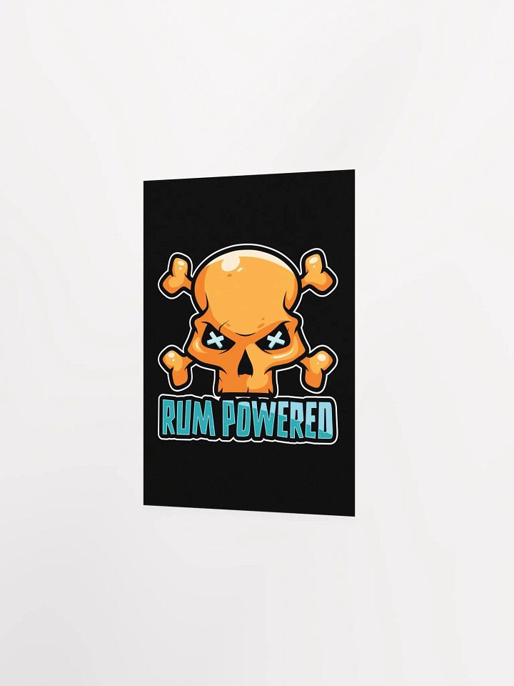 Rum Powered Pirate Poster | Funny Skull & Crossbones Wall Art product image (17)