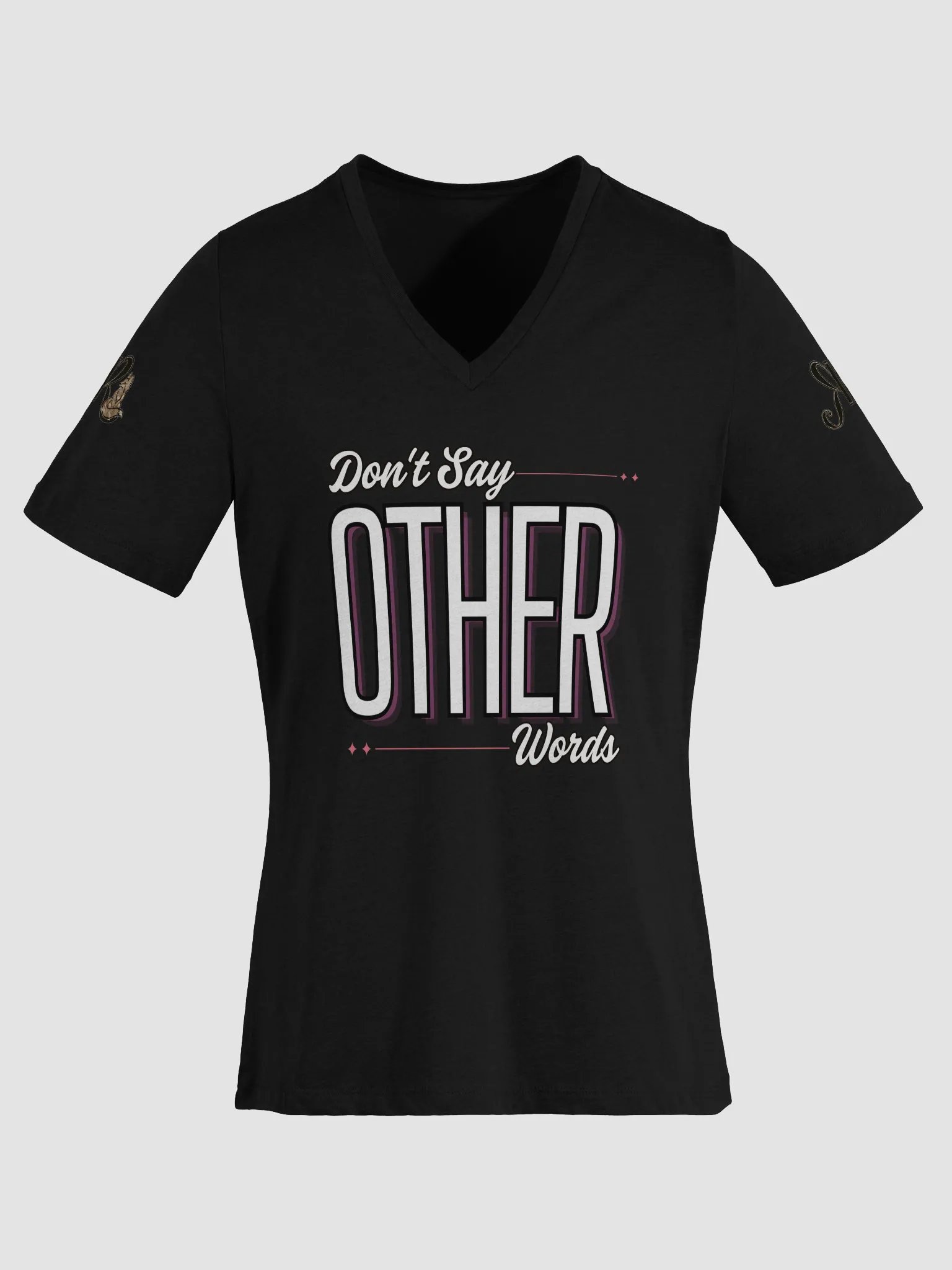 Don't Say Other Words Female V-Neck T-Shirt product image (1)