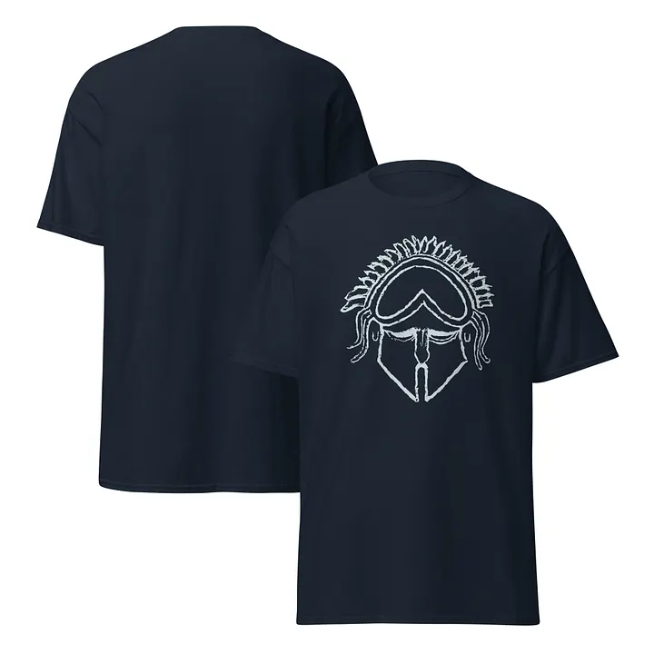 Сorinthian Helmet Ancient Greek Art 4th century BC, Navy T-Shirt product image (2)