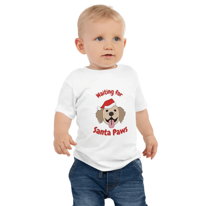 Christmas Baby Jersey Short Sleeve Tee (Santa Paws) product image (1)