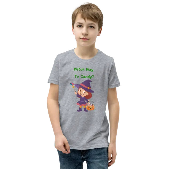 Witch Way To Candy? Youth T-Shirt product image (6)
