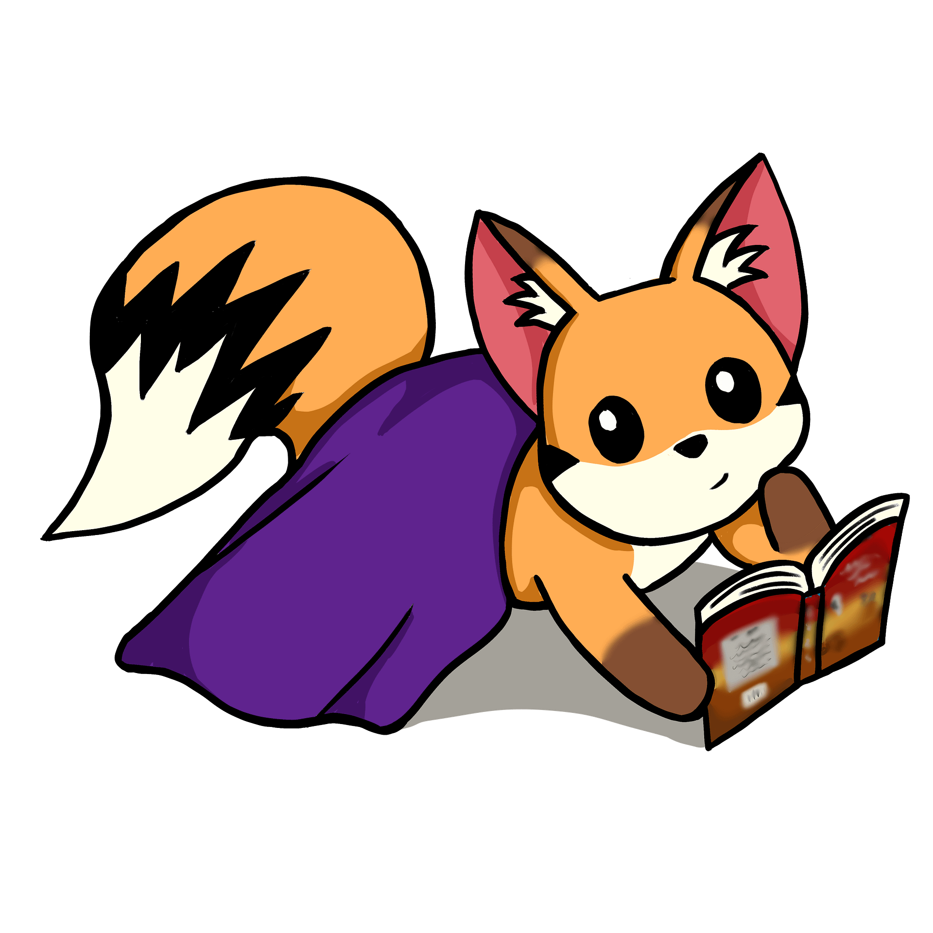 Fox Reading Sticker product image (1)