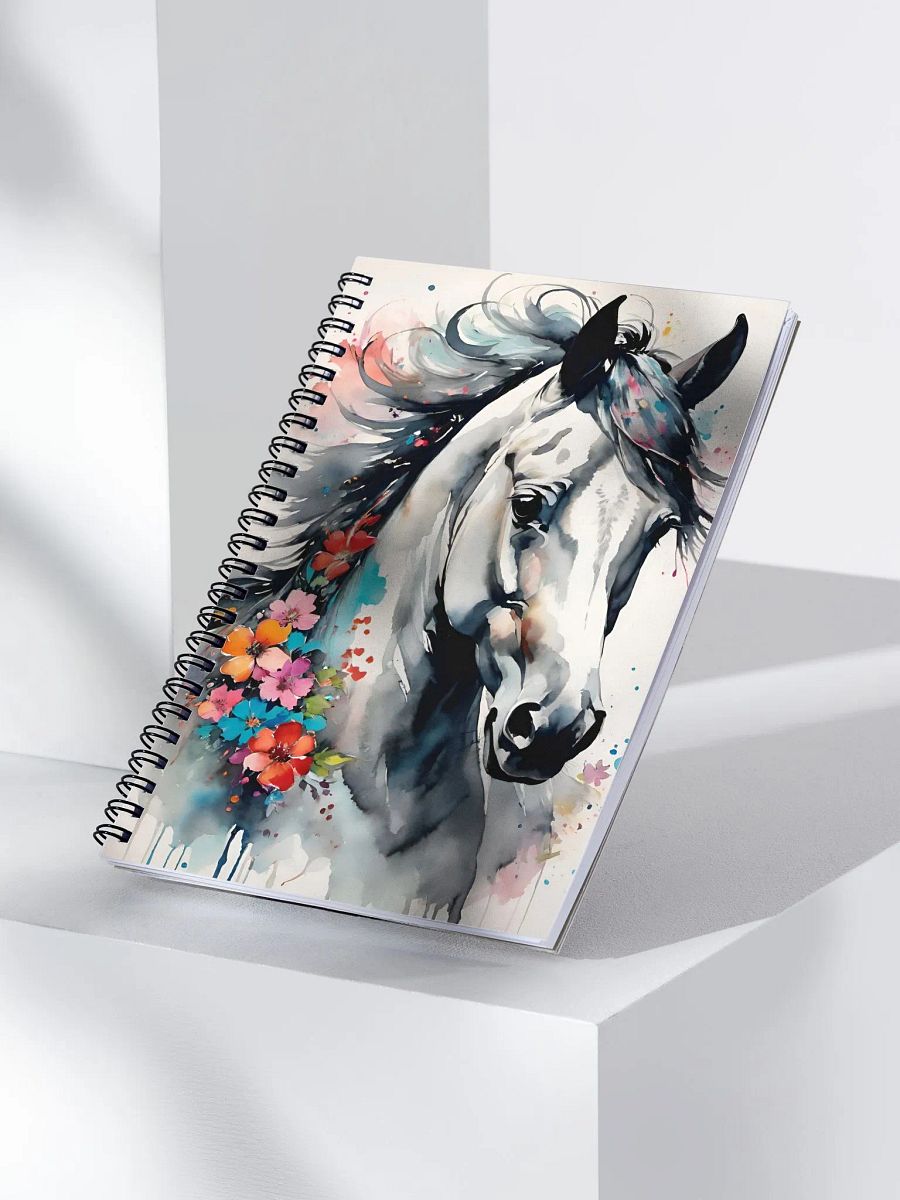 Vibrant Watercolor Equine Dreams Spiral Notebook product image (3)