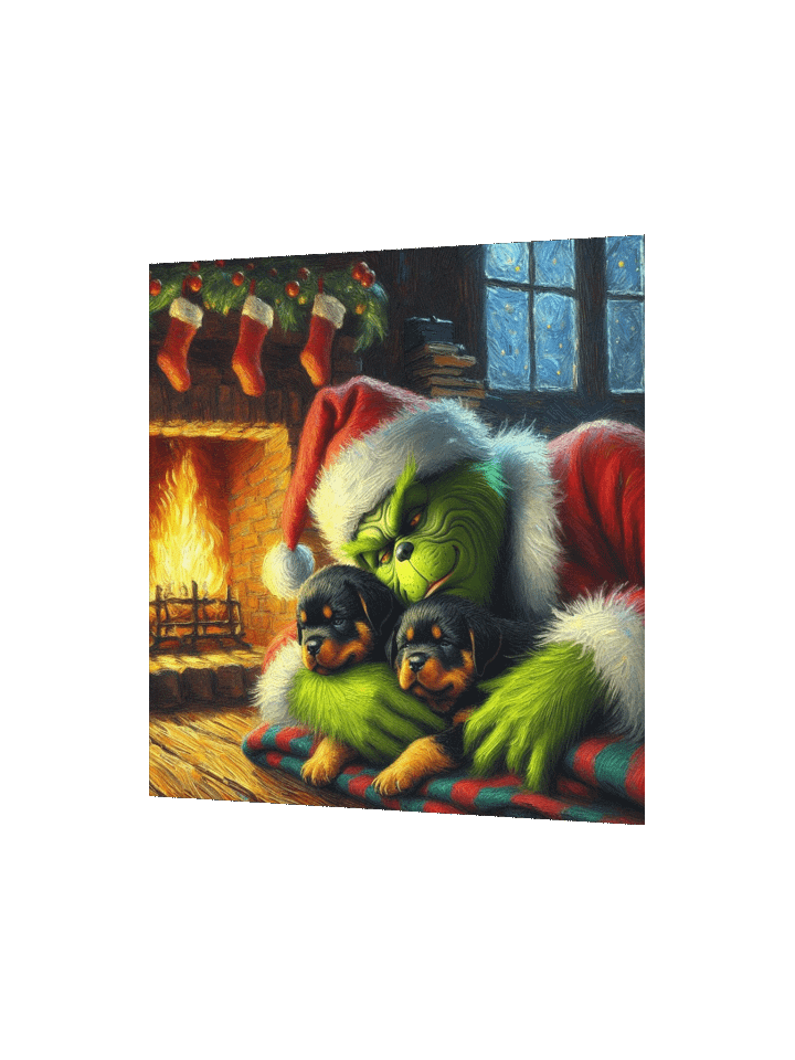 Grinchy Rottweiler Christmas Matte Poster product image (10)