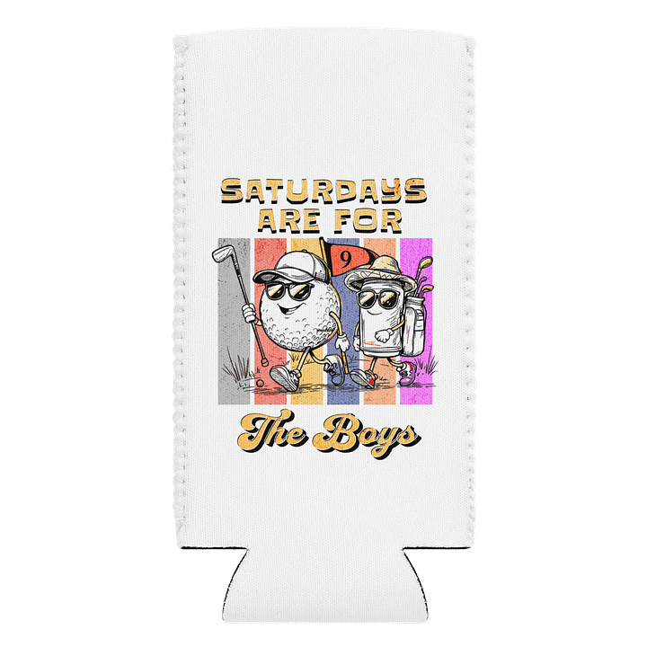 Saturdays Are For The Boys Golfing Can Cooler product image (1)