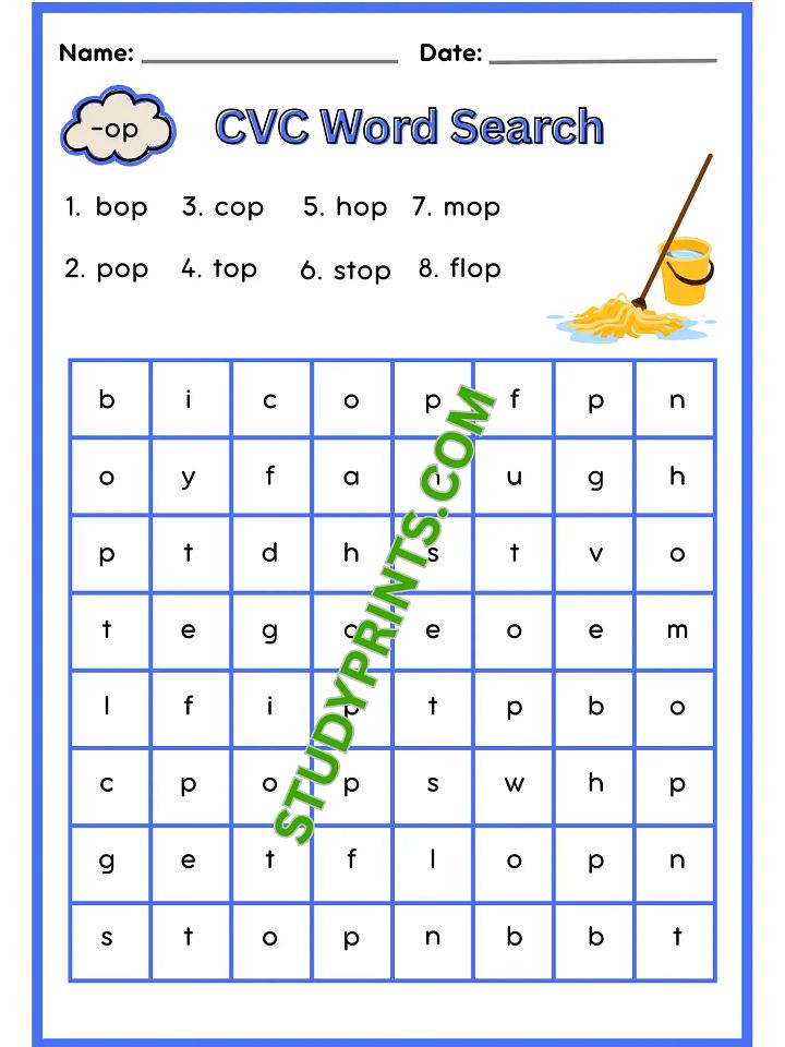 CVC Words Word Search Puzzle For Kids product image (2)