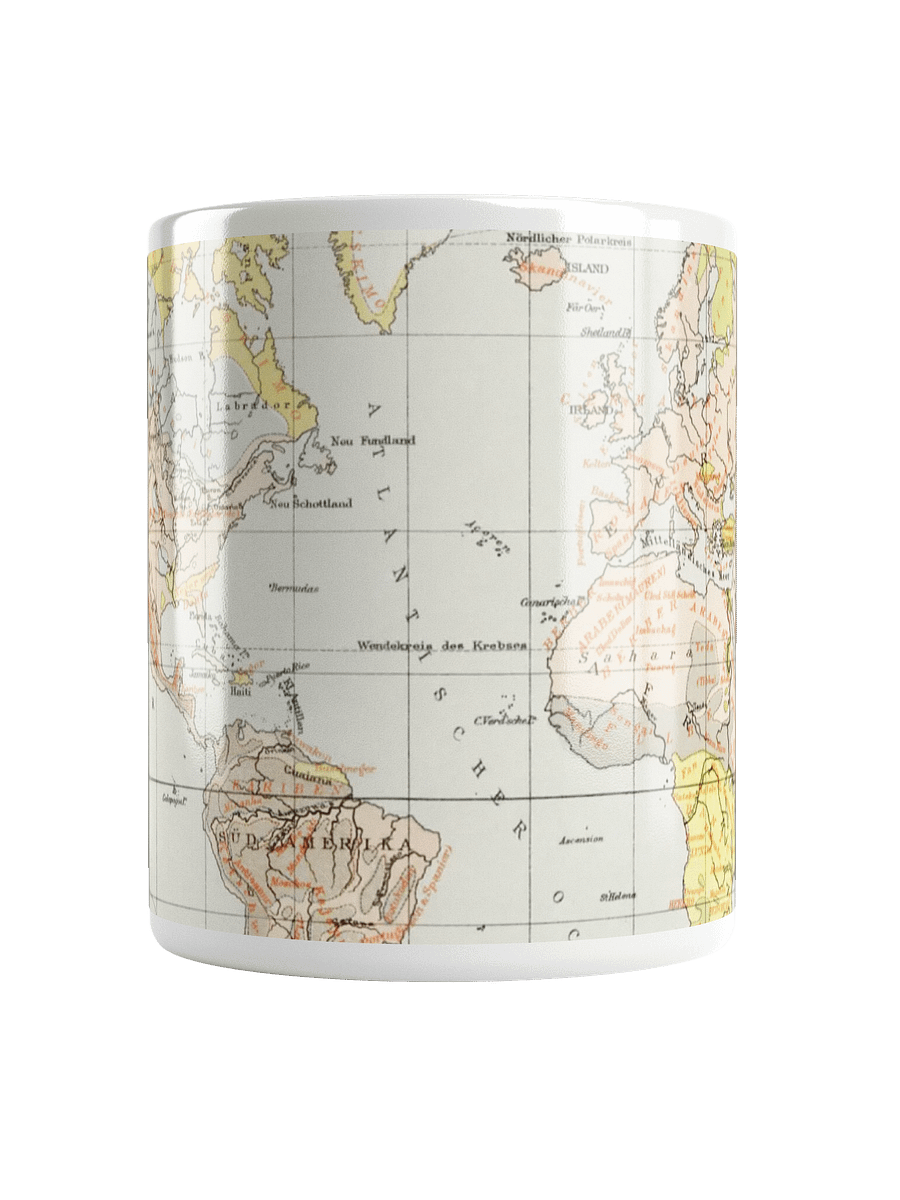 Vintage World Map White Glossy Mug product image (5)