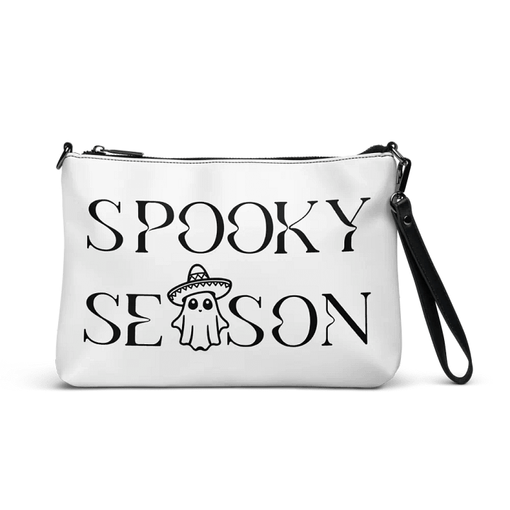 Spooky Season Sombrero Ghost Monochrome Flip-Sided Faux Leather Crossbody Bag product image (1)