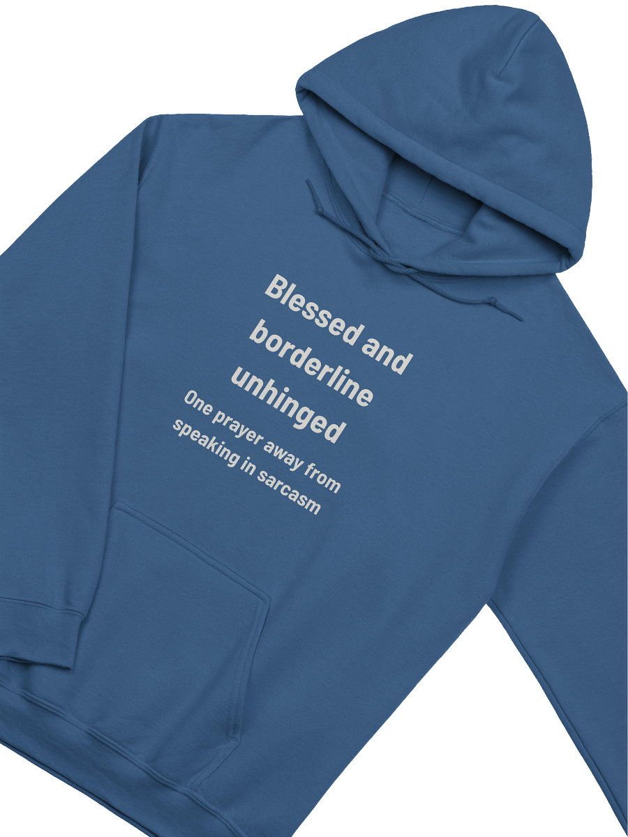 Blessed and Borderline Unhinged | Funny Christian Hoodie for the Spiritually Sarcastic product image (19)