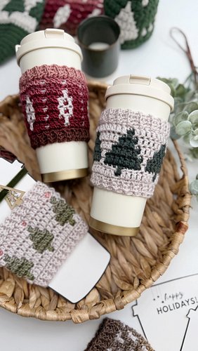 Say FCS to make these cute new crochet coffee cup sleeves! These festive little cozies are the quickest, cutest make of the s...