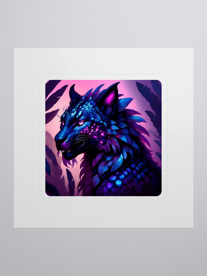 Iridescent Big Cat Kiss Cut Stickers product image (1)