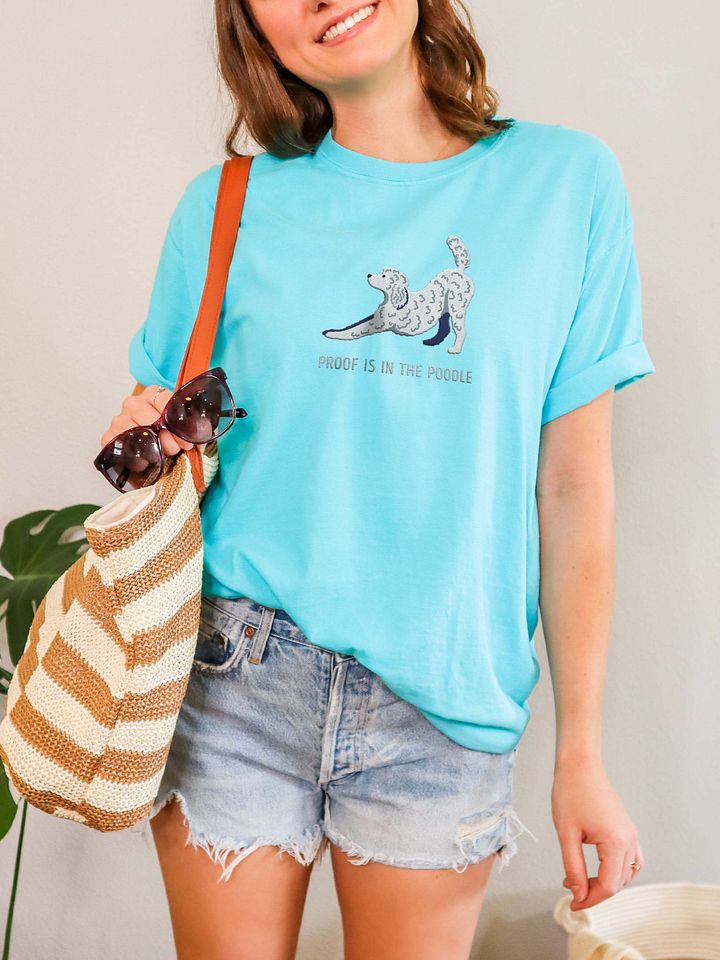 Proof Is in the Poodle T-Shirt(Embroidered) of a Standard Poodle(White) product image (2)
