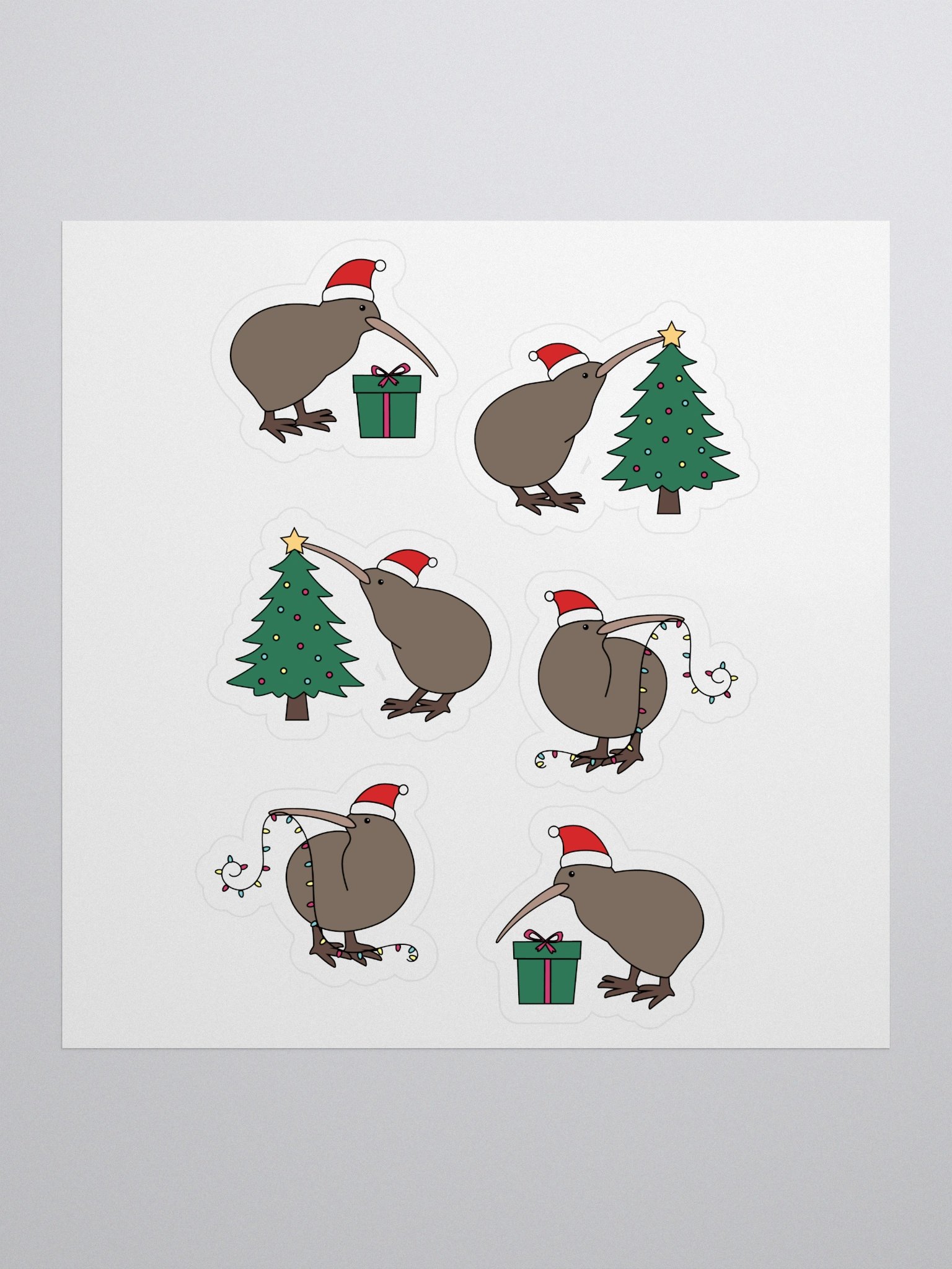 Christmas Kiwi Sticker product image (1)