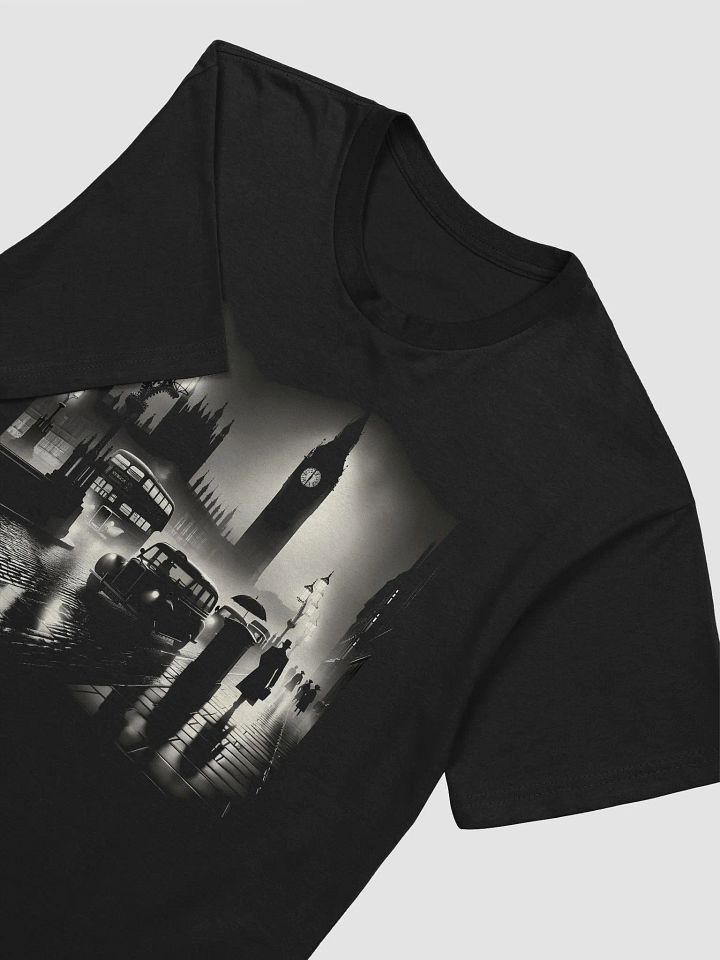 Misty London Nights: Vintage Noir Scene (Front Print Mens Tee) product image (2)