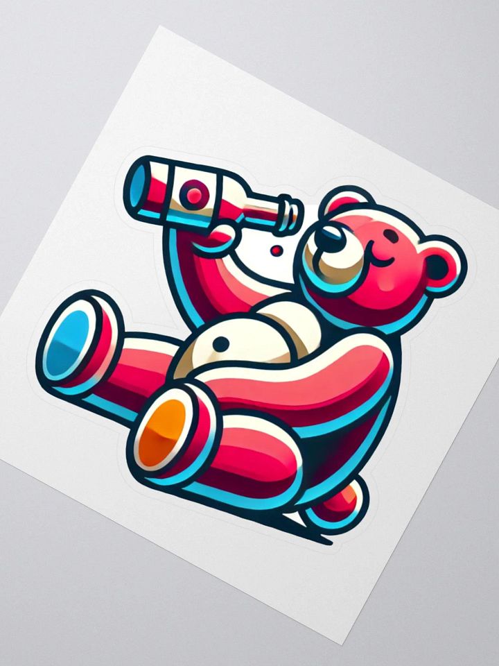 Drunk Teddy Bear Sticker product image (2)