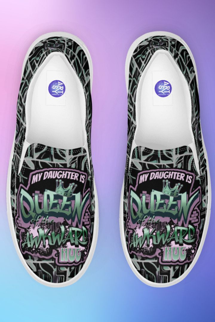 Queen of the Awkward Hug #Autism All Over Print Slip on Shoes product image (1)