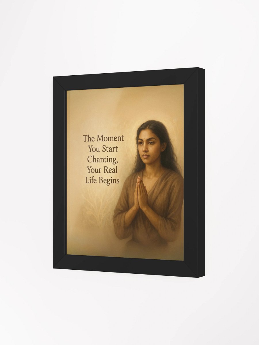 Chanting Awakens Life – Nichiren Buddhism Poster with Meditative Portrait product image (37)