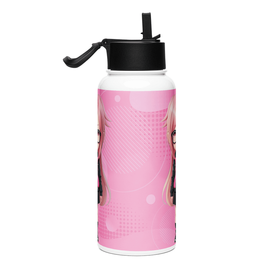 (PINK CHIBI) K Stainless Steel Water Bottle with a Straw Lid product image (4)