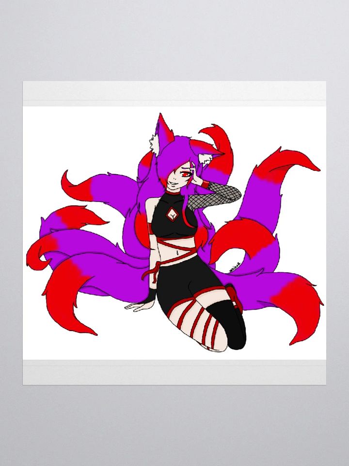 Red tailed sticker product image (1)