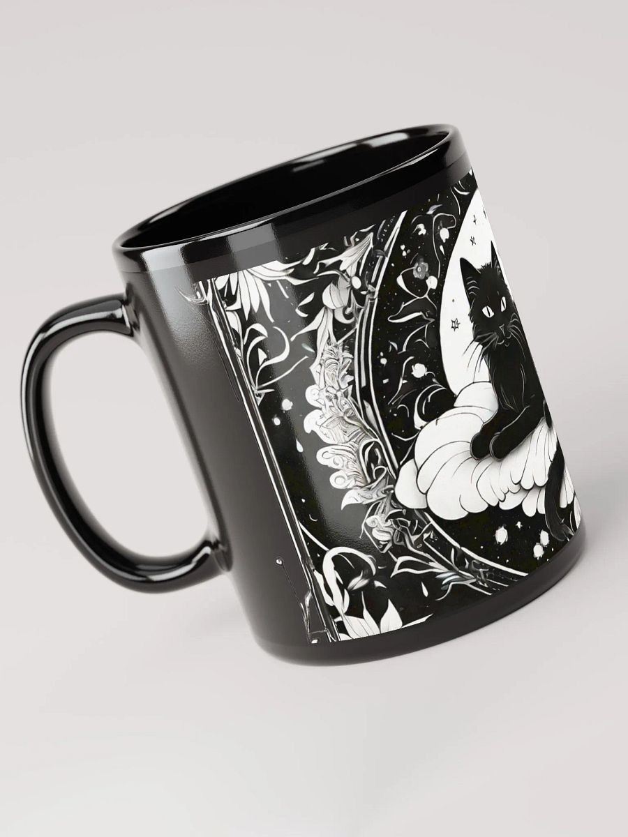 The Lord Of the Clouds - Black Cat on a Glossy mug product image (3)