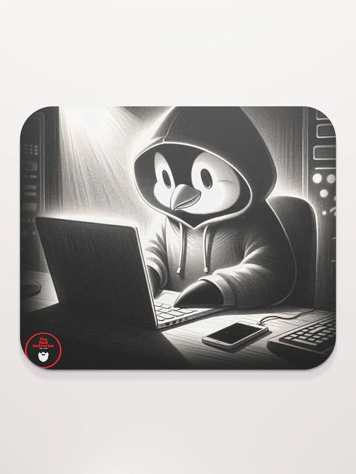 Late night study penguin - Mousepad! product image (2)