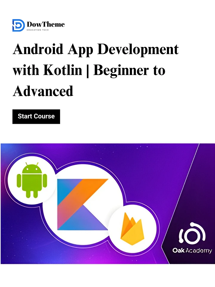 Android App Development with Kotlin | Beginner to Advanced Full Course product image (1)