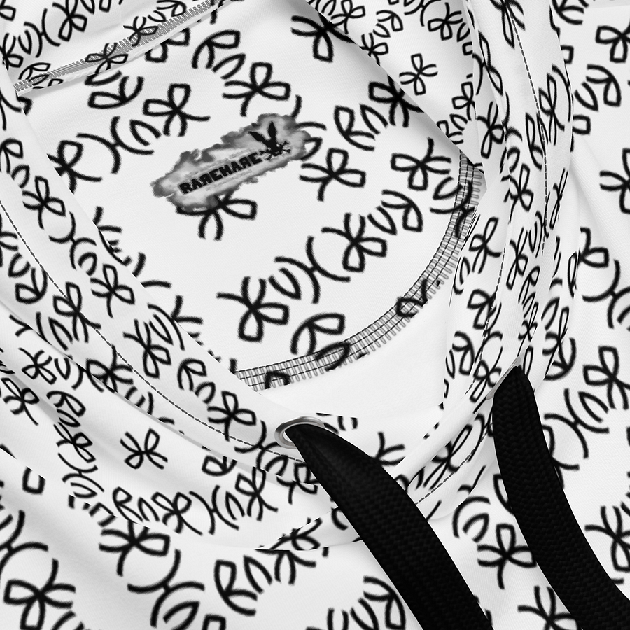 RareHare Signature Pattern (White) Hoodie Design by IngeniumArtist product image (4)