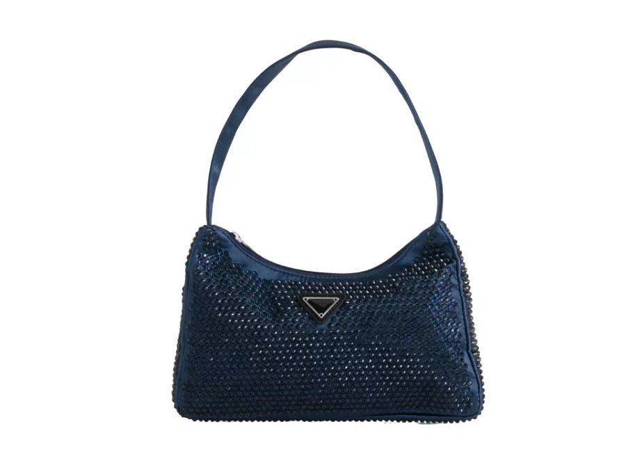 Womens Diamante Crystal Satin Clutch Bag Top product image (4)