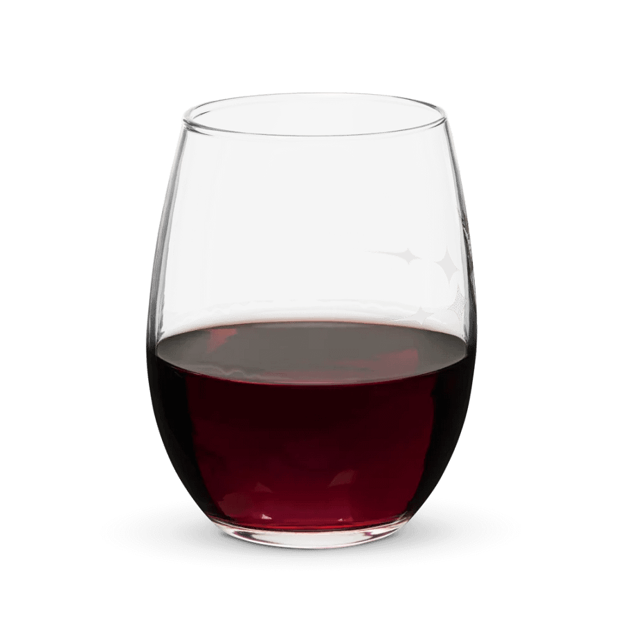 Crowned Apple (White) ✦ Stemless Wine Glass product image (8)