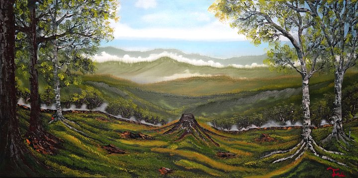 The Reach Between Worlds (Comission/Original) 24x48 Canvas product image (1)