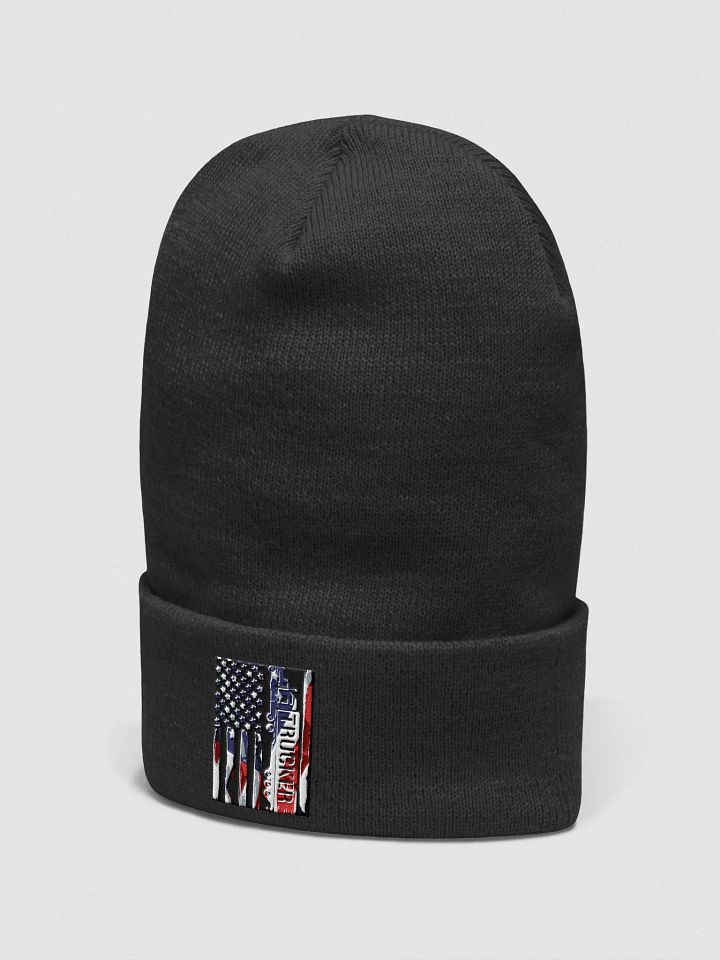 Patriotic Trucker Flag Beanie product image (2)