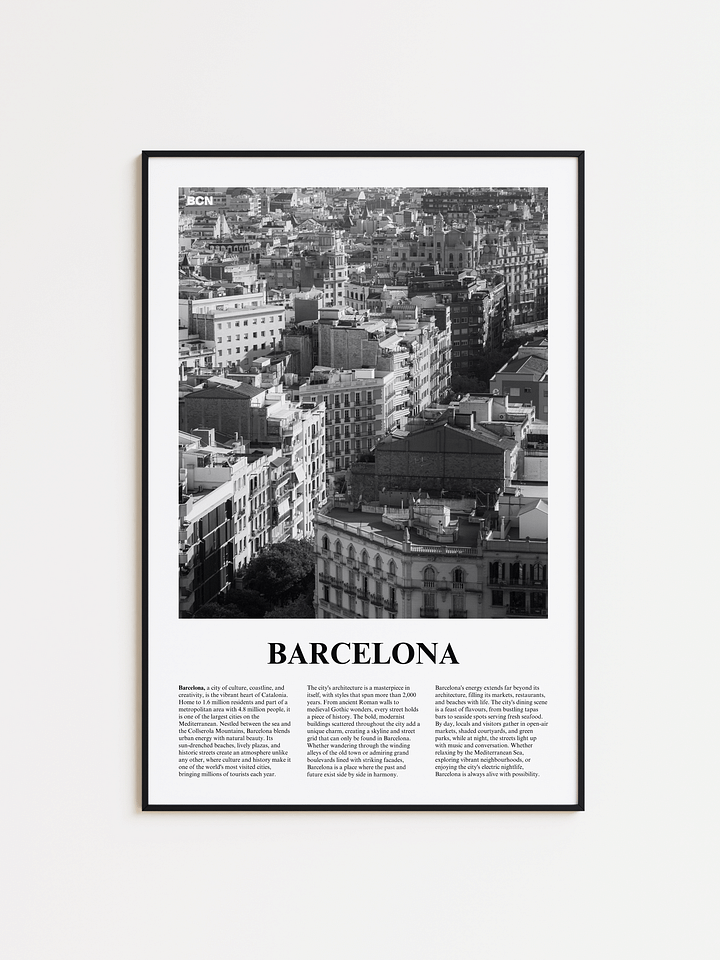 Barcelona 02 Newspaper Poster | Framed product image (1)