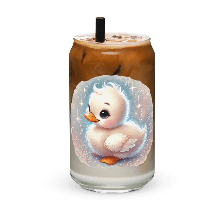 Baby Duckling Glass with Optional Bamboo Lid and Straw product image (12)