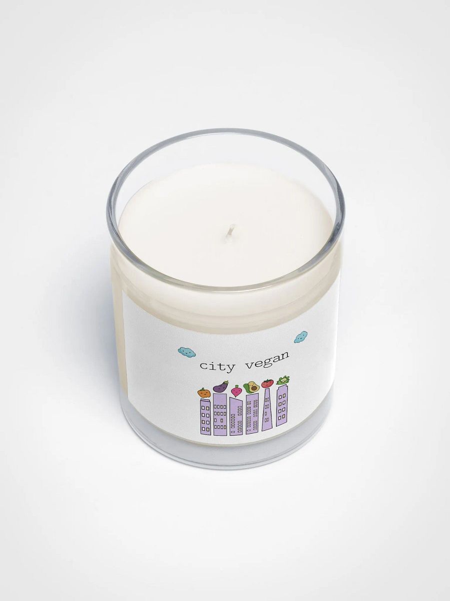 “City Vegan” Soy Wax Glass Jar Candle product image (3)