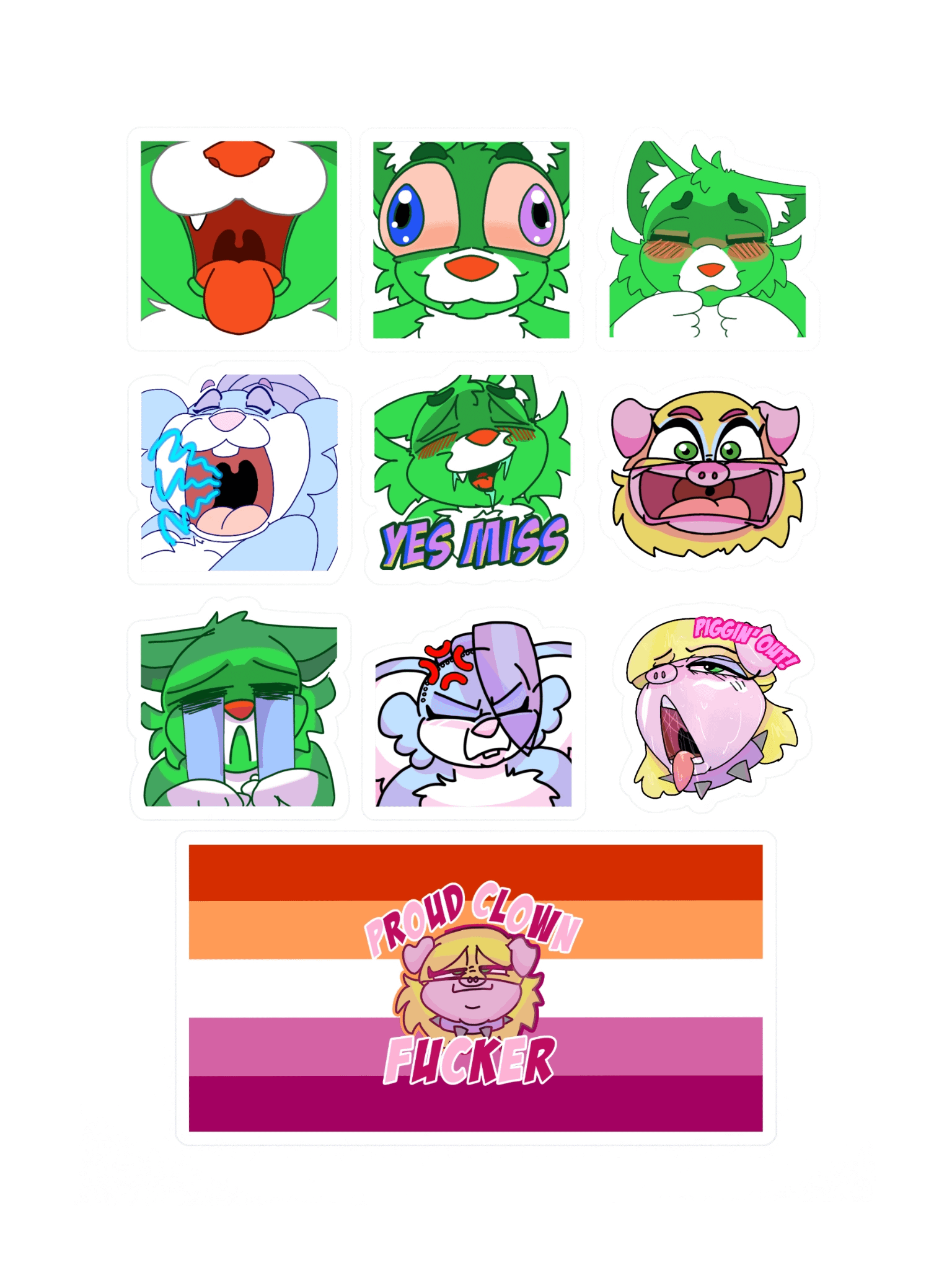 Emote Sticker Set 2025 pt 2 product image (3)