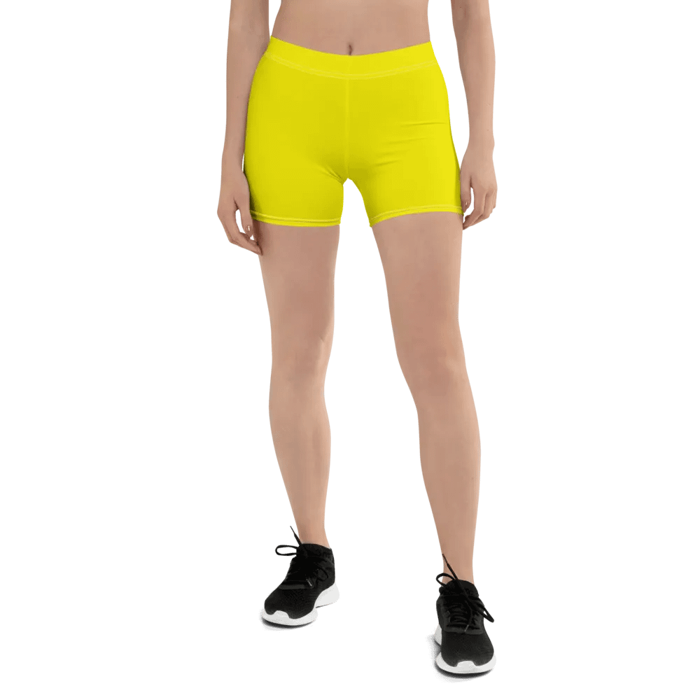Lemon Yellow Tight Shorts product image (5)