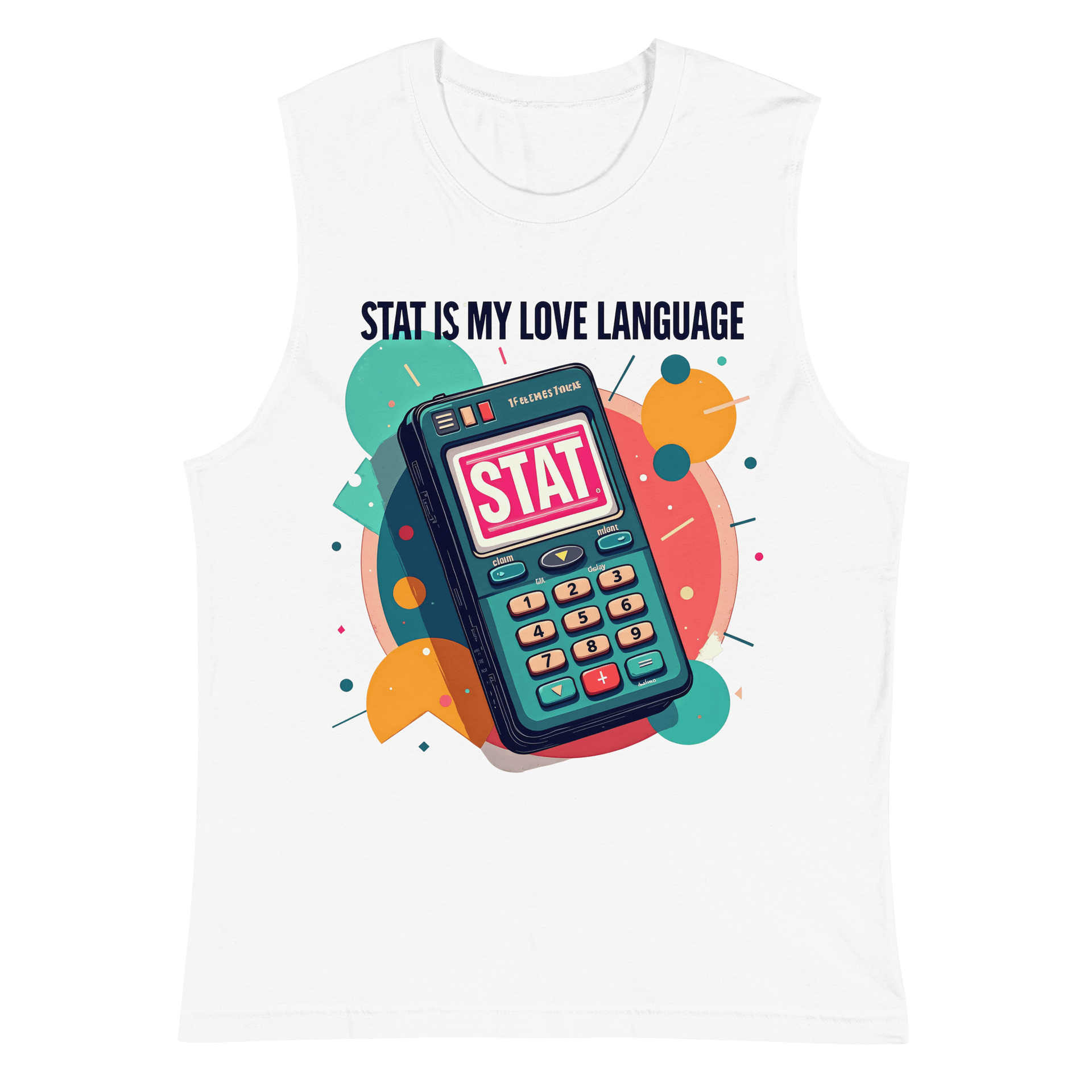 STAT Love Language Retro Calculator Muscle Tank product image (2)