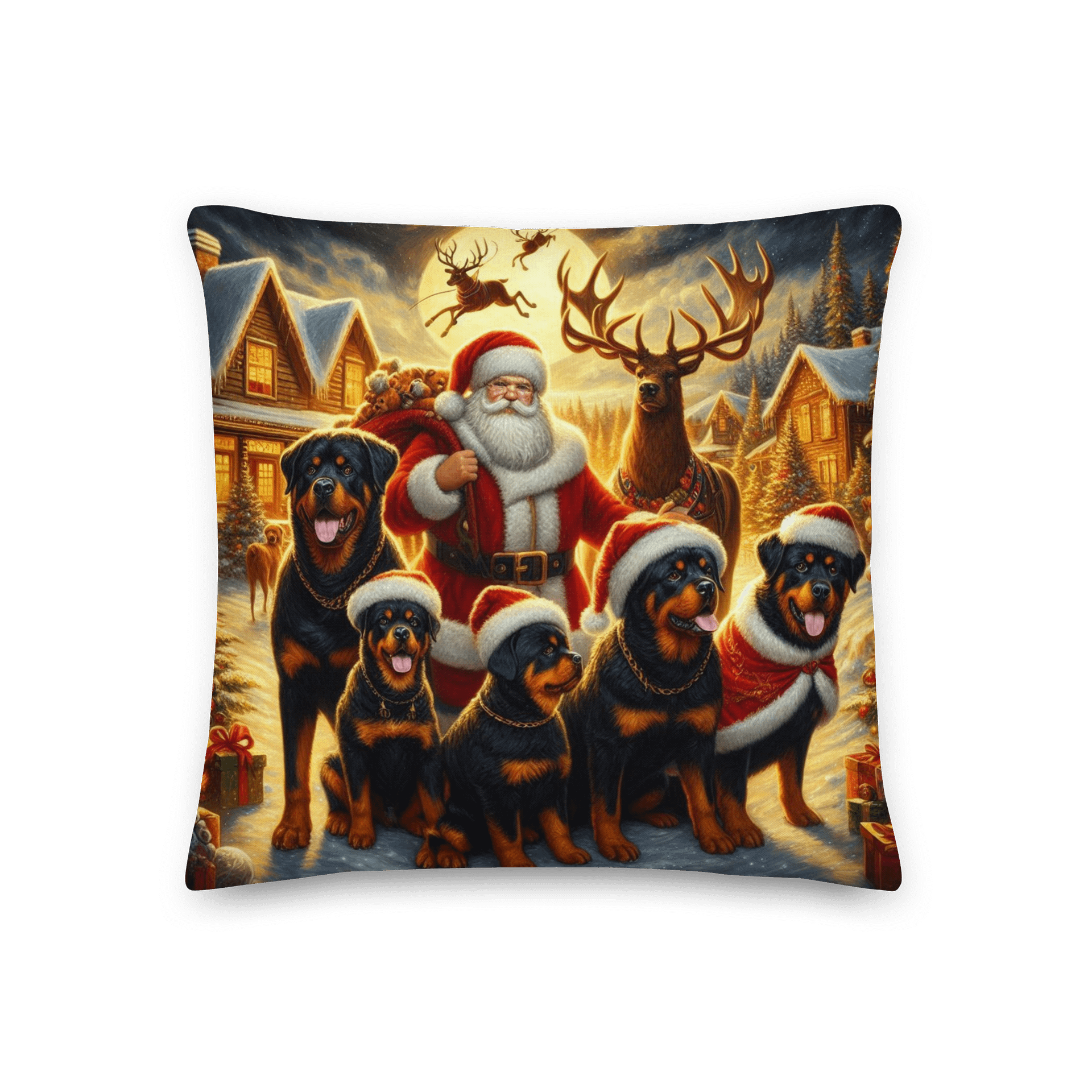 Rottweiler Santa Paws Festive Pillow product image (1)