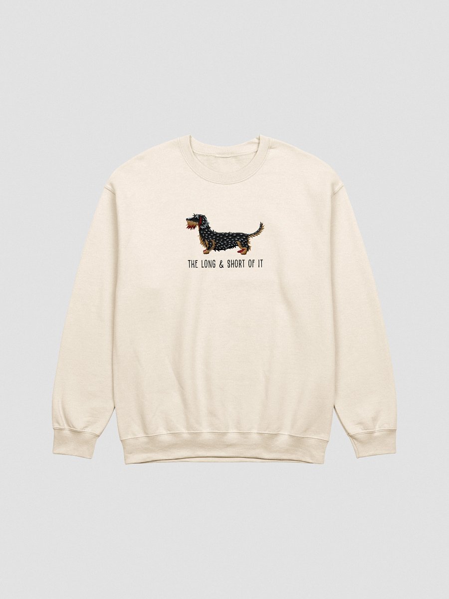 The Long & Short of It Sweatshirt (Embroidered) of a Wirehaired Dachshund(Salt & Pepper) product image (16)