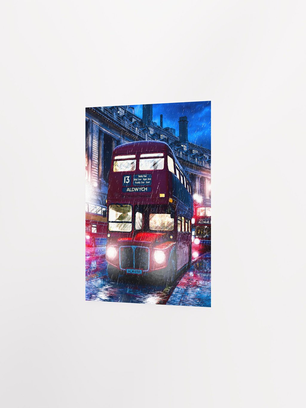 Routemaster Bus – Rainy London Studio Art Print product image (2)