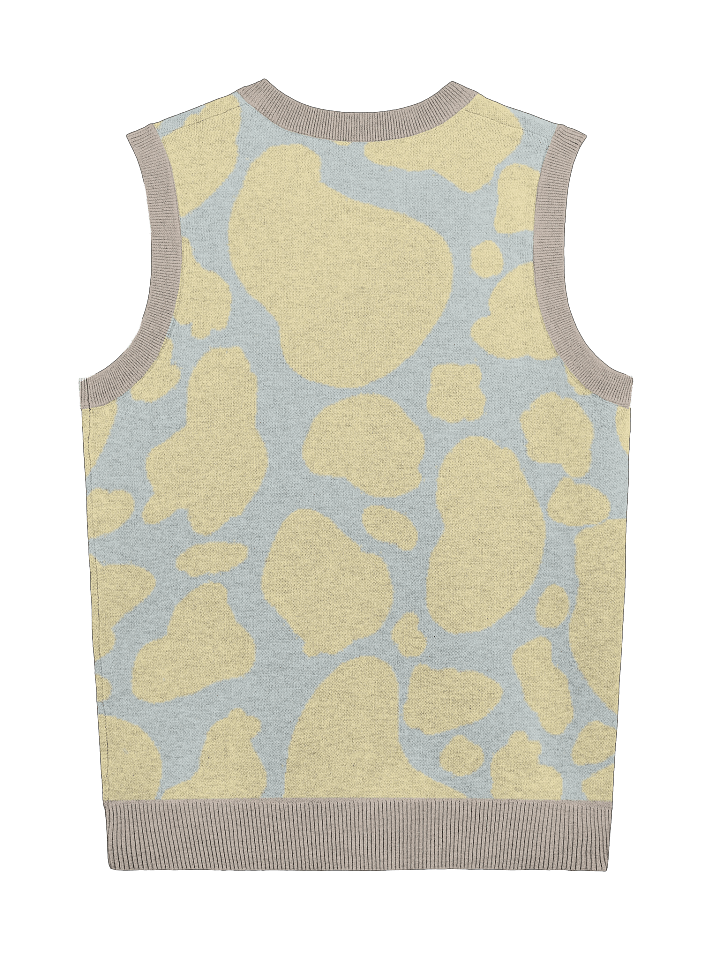 BLVD Cow Print Sweater Vest Mellow product image (10)