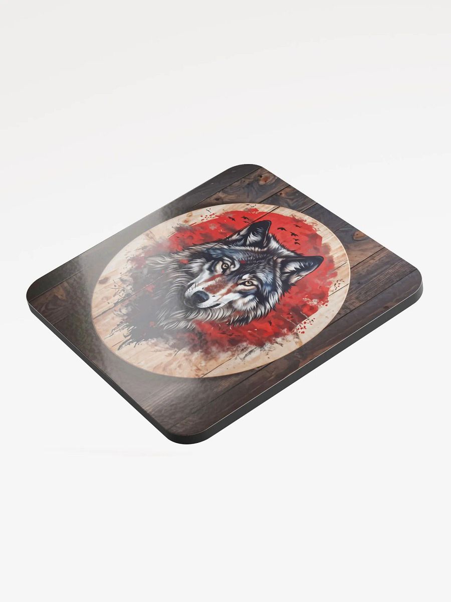 Glossed Cork Coaster - Wolf product image (3)