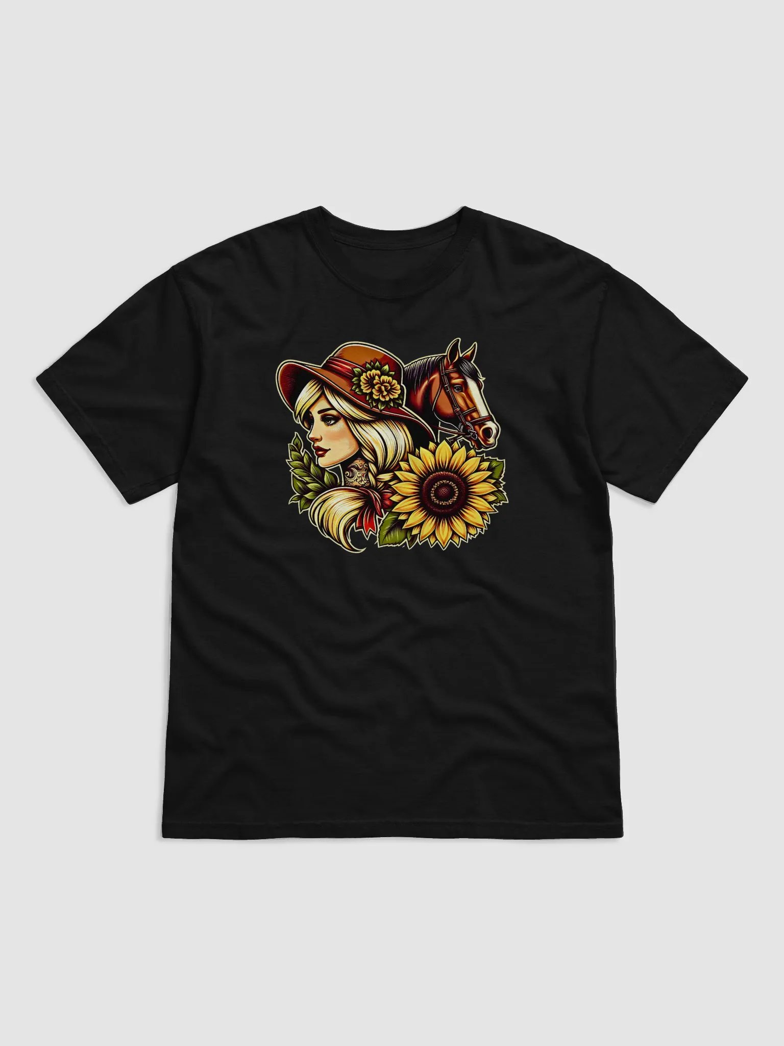 Floral Elegance Wide-Brimmed Tee product image (1)