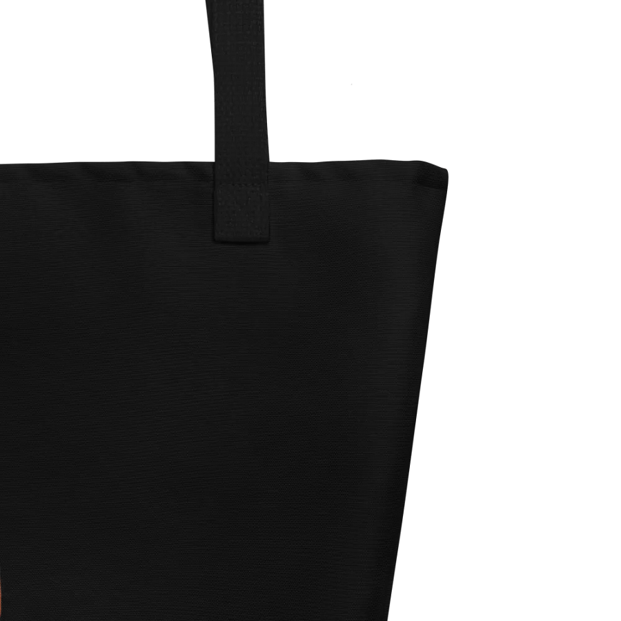 White HApex Gear White Logo Cancer Awareness Orange Ribbon. Black Large Tote Bag w/ Pocket product image (9)