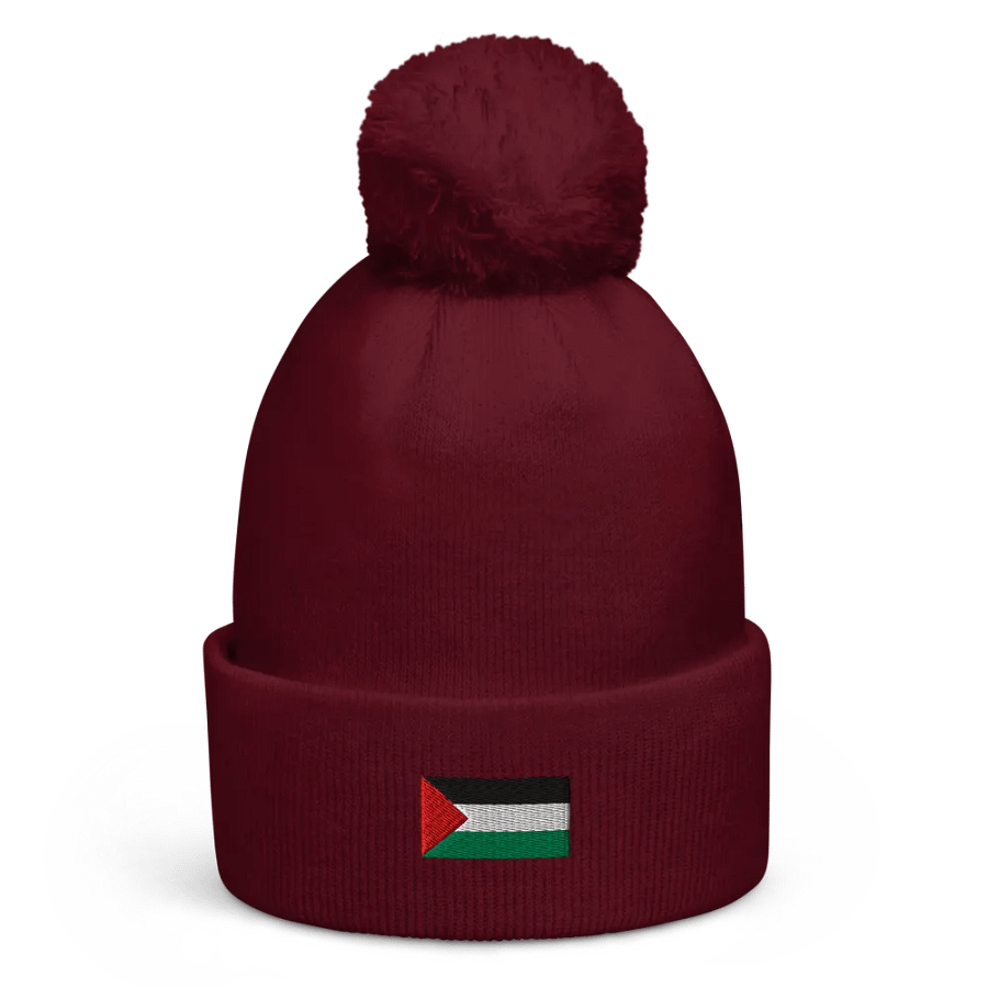 Beechfield Pom-Pom Beanie | Palestina flag product image (1)