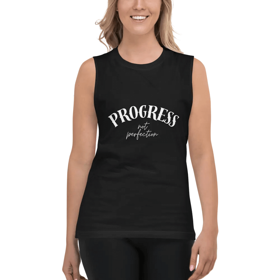 Bella+Canvas Muscle Tank ⚫️ Progress, not perfection product image (4)